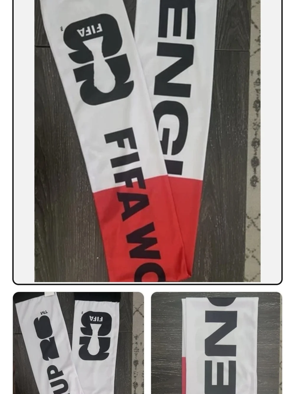 FIFA World Cup Branded Red and White Fan Scarf